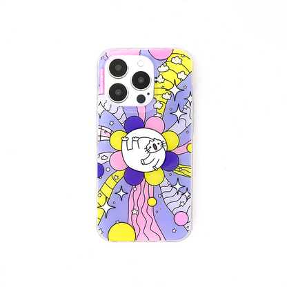 Purple Lucky Explosion: Original Design iPhone Case